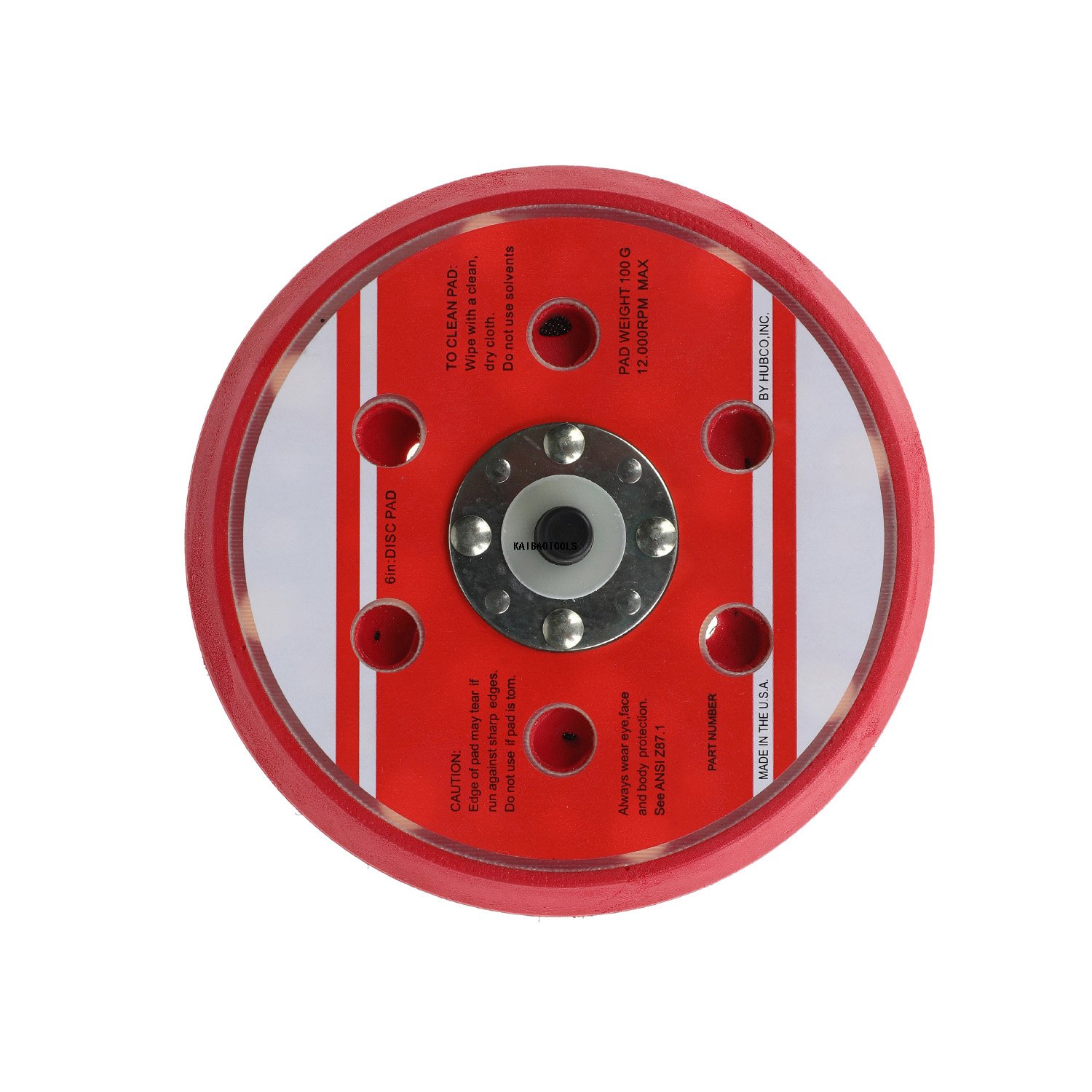 6" Vinyl PSA Face DA Sanding Pad Dual Action Air Sander Use With Sticky Back Disc Buy backup